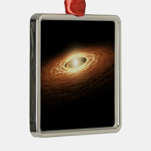 Silicaat kristalformatie metalen ornament (Rechts)