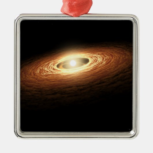 Silicaat kristalformatie metalen ornament (Voorkant)