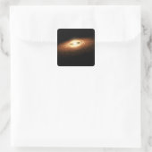 Silicaat kristalformatie vierkante sticker (Tas)