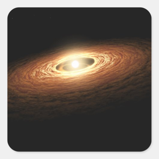 Silicaat kristalformatie vierkante sticker (Voorkant)