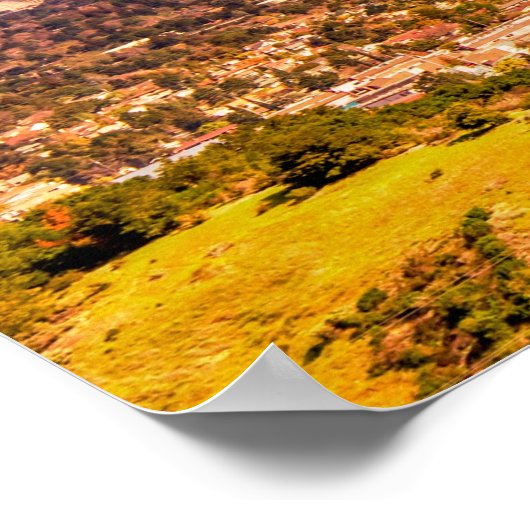 Silicium Valley/Cupertino Panoramisch Uitzicht Afd Poster (Hoek)