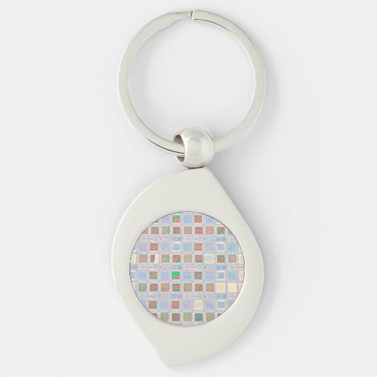 Siliciumchips op een Wafer Metal Sleutelhanger (Voorkant)