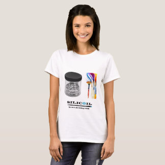 Silicoil Kleur Borstels Vrouwen T-shirt