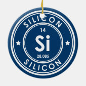 Silicon Element Blue keramische sierelementen Keramisch Ornament (Achterkant)