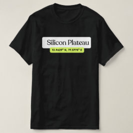 Silicon Plateau Bengaluru Coördinaten T-Shirt 