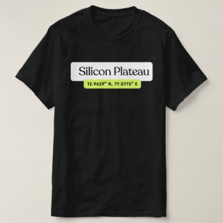 Silicon Plateau Bengaluru Coördinaten T-Shirt 