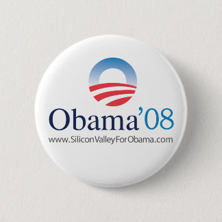 Silicon vallei voor Obama Ronde Button 5,7 Cm