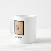 Silicon Valley Chemistry Periodic Table Pun Koffiemok (Voorkant links)