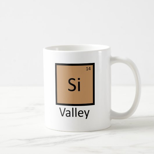 Silicon Valley Chemistry Periodic Table Pun Koffiemok (Rechts)