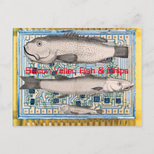 Silicon Valley Fish and Chips Briefkaart