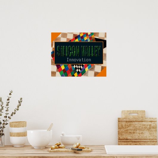 Silicon Valley, Innovatie (typografie) Poster (Keuken)