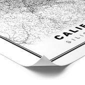 Silicon Valley Kaart Poster (Hoek)