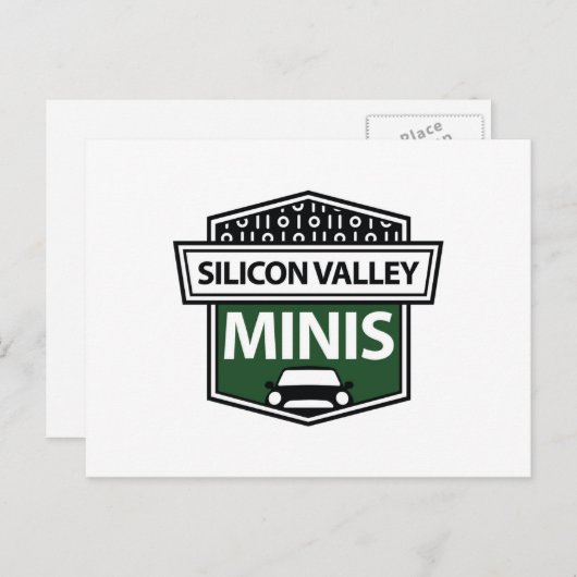 Silicon Valley Minis - groen logo briefkaart (Voorkant / Achterkant)