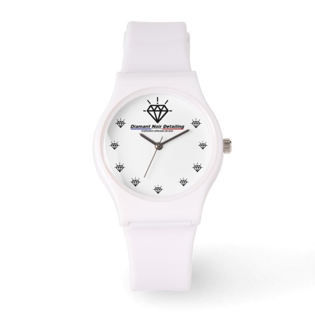 Silicone Diamant Noir Detailing Horloge (Voorkant)