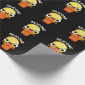 Silicone Funny Ice Cream Cone Pun Dark BG Cadeaupapier (Hoek)