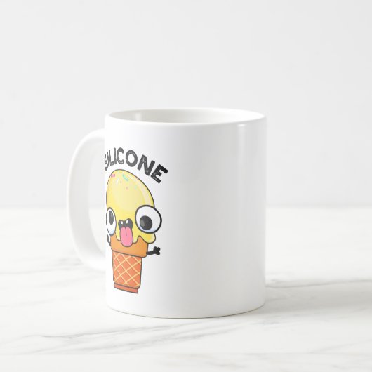 Silicone Funny Ice Cream Cone Pun Koffiemok (Voorkant links)