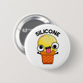 Silicone Funny Ice Cream Cone Pun Ronde Button 5,7 Cm (Voorkant /achterkant)