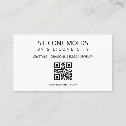 Siliconen hars schimmel visitekaartje (Achterkant)