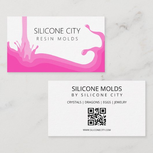 Siliconen hars schimmel visitekaartje (Voorkant / Achterkant)