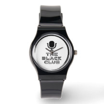 Siliconen Zwart Club Horloge w / Zwart logo