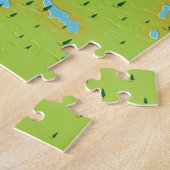 Siljanmeer Zweden kaart Legpuzzel (Zijkant)