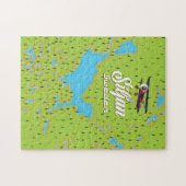 Siljanmeer Zweden kaart Legpuzzel (Horizontaal)