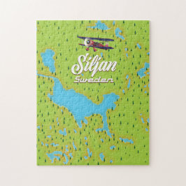 Siljanmeer Zweden kaart Legpuzzel
