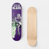 SILK BLADE Anime Samurai Girl - Deep Purple Persoonlijk Skateboard (Voorkant)