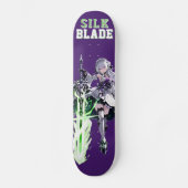 SILK BLADE Anime Samurai Girl - Deep Purple Persoonlijk Skateboard (Voorkant)