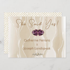 Silk & Cream Glitter White Pearls Save the Date