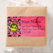 SILK DAMASK GEM geel roze Etiket (Insitu)