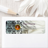 SILK DAMASK GEM geel wit Etiket (Insitu)