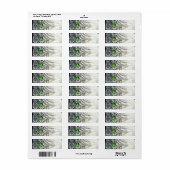 SILK DAMASK GEM green white Etiket (Full Sheet)