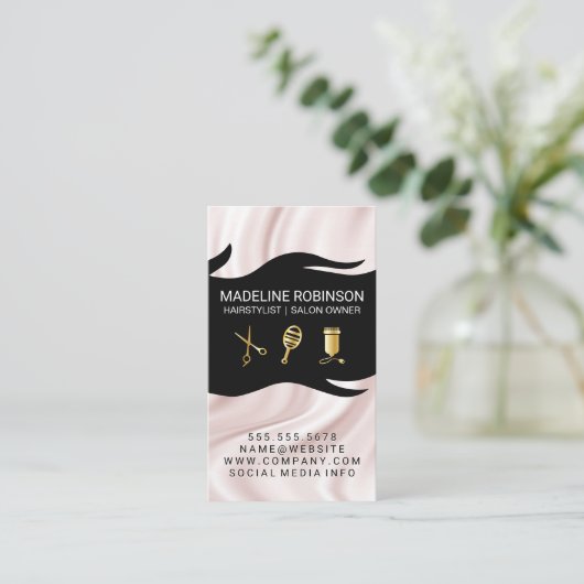 Silk Drapery Stylist Kit | Haar en schoonheid Visitekaartje (Staand voorkant)