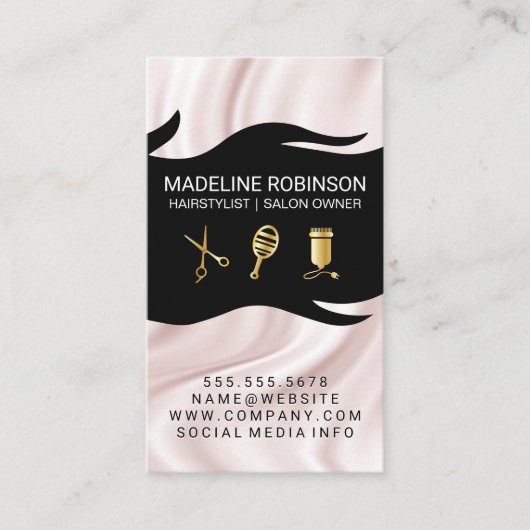 Silk Drapery Stylist Kit | Haar en schoonheid Visitekaartje (Voorkant)