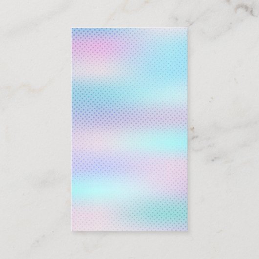 Silk Drapery Stylist Kit | Holografische gradiënt Visitekaartje (Achterkant)