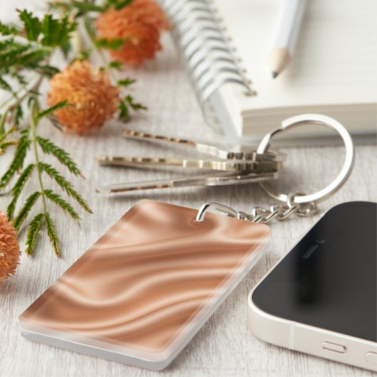 Silk Fabric Texture Gold Background-97082 Sleutelhanger (Voorkant Rechts)