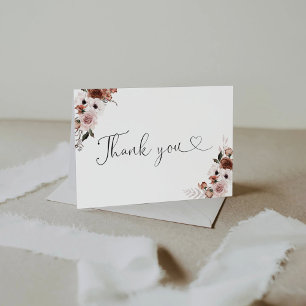 Silk Floral Baby shower bedankje Bedankkaart