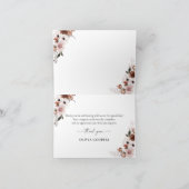 Silk Floral Baby shower bedankje Bedankkaart (Binnen)