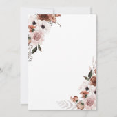 Silk Floral Baby shower Invitation Kaart (Achterkant)