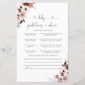 Silk Floral Baby shower voorspellingen Kaart (Voorkant)