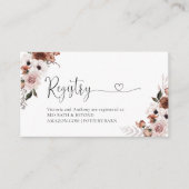 Silk Floral Registry Enclosure Kaart (Voorkant)