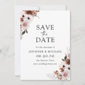 Silk Floral Save The Date Kaart (Voorkant)