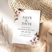 Silk Floral Save The Date Kaart