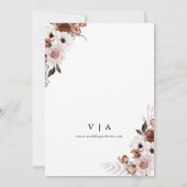 Silk Floral Sla de datum op met fotokaart Save The Date (Achterkant)