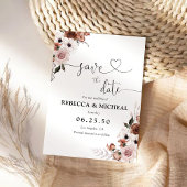 Silk Floral Sla de datumkaarten op Save The Date