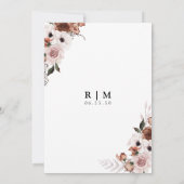 Silk Floral Sla de datumkaarten op Save The Date (Achterkant)