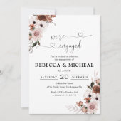 Silk Floral We zijn verloofd Uitnodiging (Voorkant)
