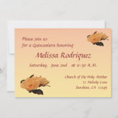 Silk Flowers Quinceanera Uitnodiging (Voorkant)