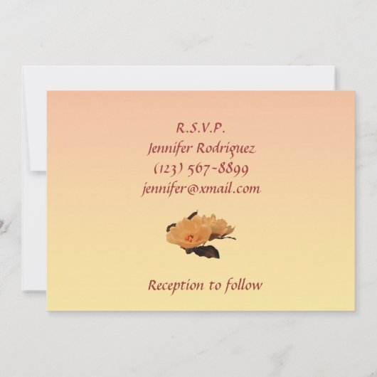 Silk Flowers Quinceanera Uitnodiging (Achterkant)